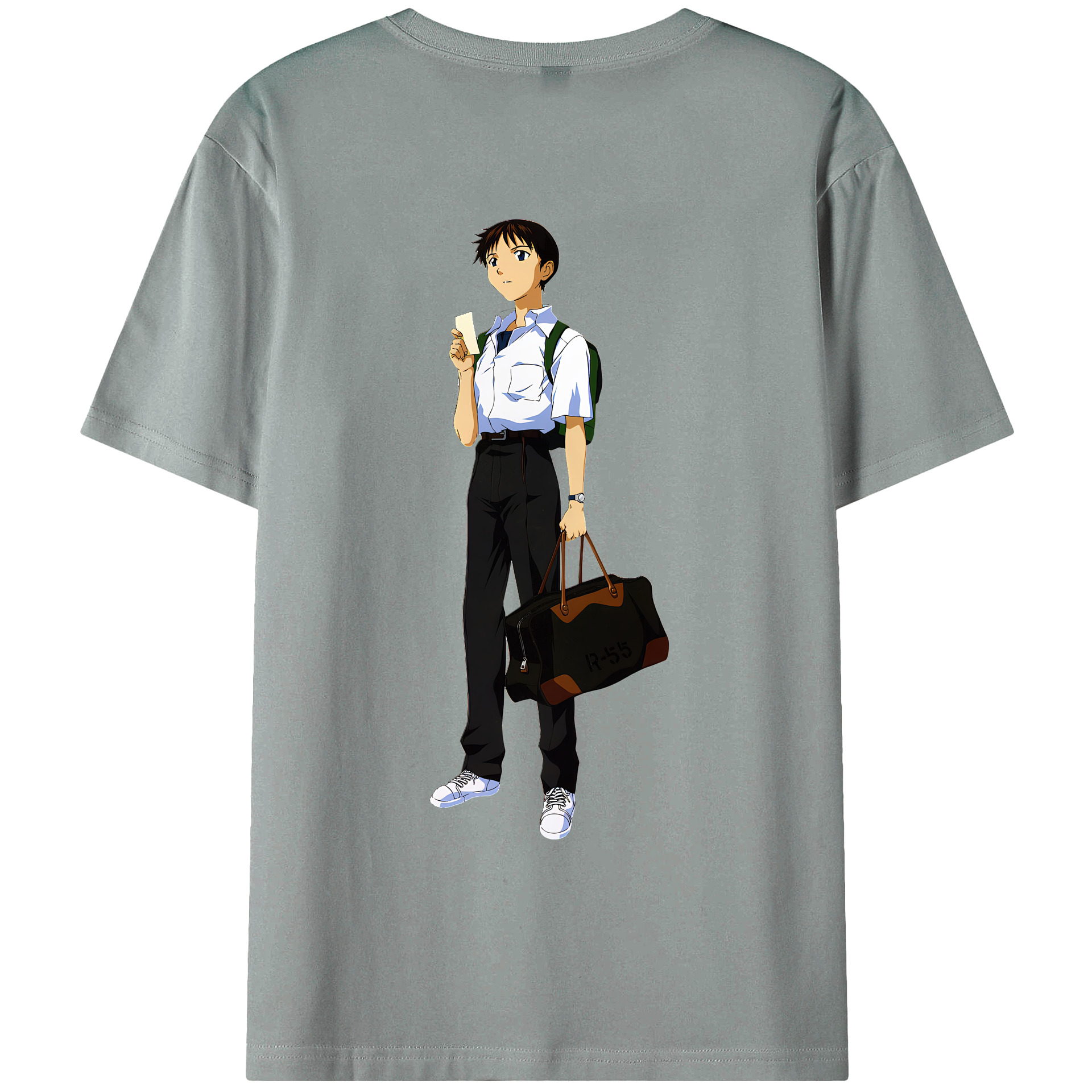 （画像用） EVA 新世紀エヴァンゲリオン 綿100％ メンズ半袖Tシャツ（バックプリント） 通気性
